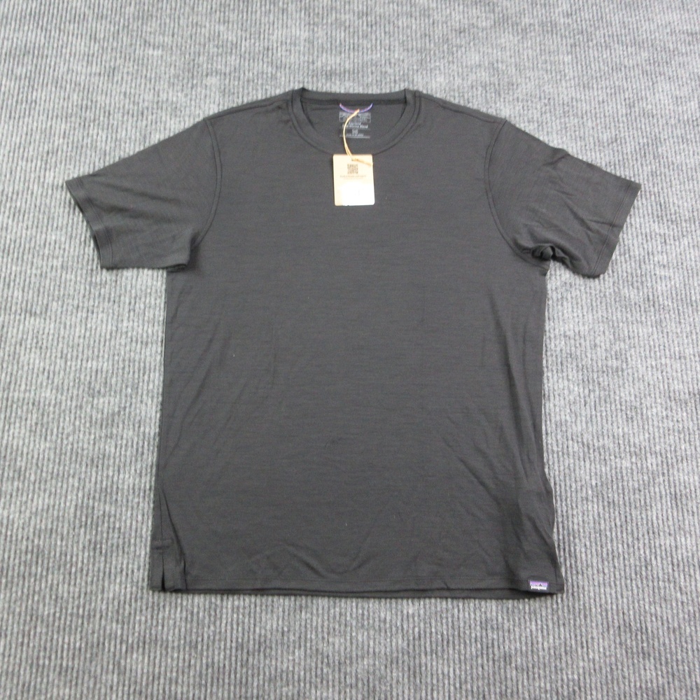 Patagonia Shirt Mens M Black Capilene Merino Blend Crew Neck Lightweight NWT